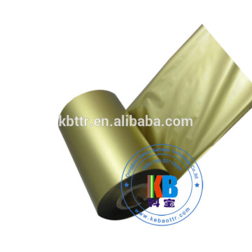 Waschen Sie Harzbandmaterial Zebradrucker 110mm * 300m Goldmetallic-Folienband